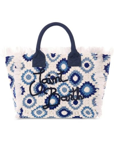 Mc2 Saint Barth Vanity Crochet Shoulder Bag - Blue