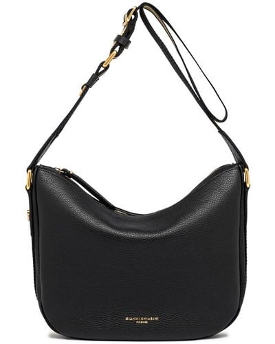 Gianni Chiarini Armonia Leather Shoulder Bag - Black