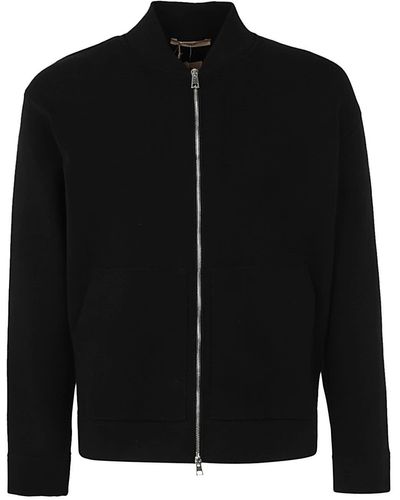 Nuur Bomber With Full Zip - Black