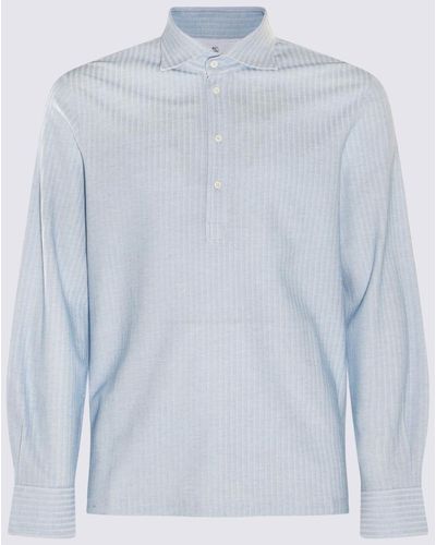Brunello Cucinelli Light Cotton Polo Shirt - Blue