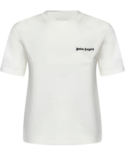 Palm Angels Cotton T-Shirt - White