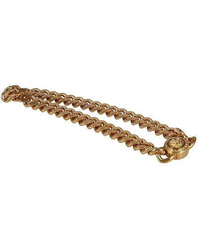Versace Medusa Chain Necklace - Brown