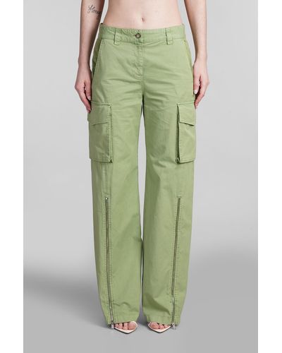 Stella McCartney Trousers In Green Cotton