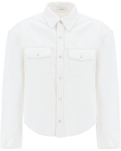 Wardrobe NYC Boxy Denim Overshirt - White