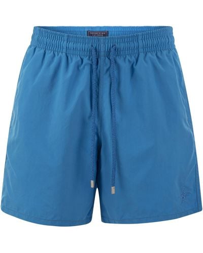 Vilebrequin Water-Reactive Sea Shorts With Stars - Blue
