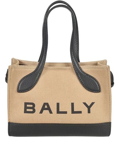 Bally Bar Keep On Mini Shopper Bag - Natural