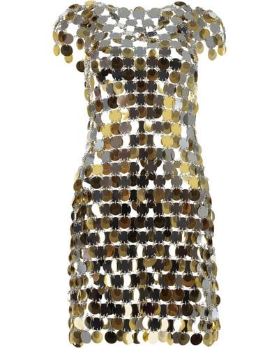 Rabanne Metallic Sequin Mini-Dress - Multicolour