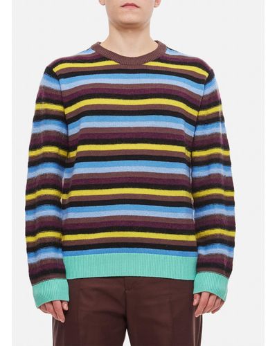 PS by Paul Smith Wool-mohair Blend Sweater - Blue