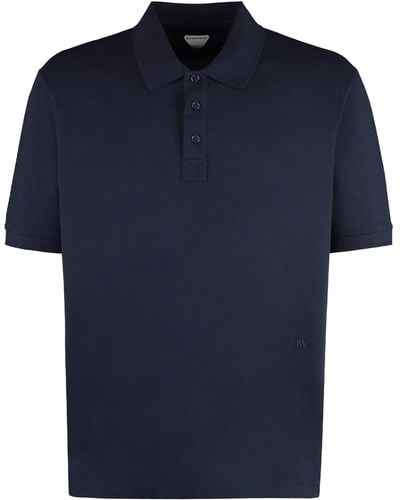 Bottega Veneta Cotton Piqué Polo Shirt - Blue