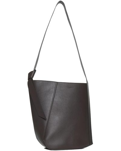 Lanvin Hobo Tie Shoulder Bag - Black