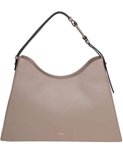 Furla Leather Hobo Bag - Gray