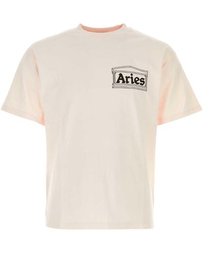 Aries Pastel Cotton Temple T-Shirt - White