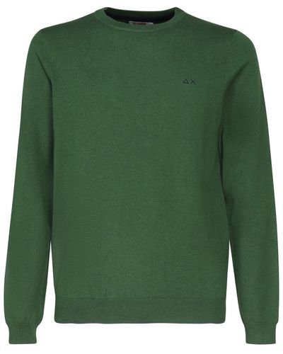 Sun 68 Sweater With Logo - Green