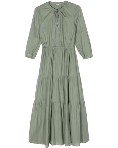 Peserico Khaki Cotton Maxi Dress - Green