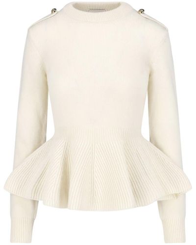Alexander McQueen Rou Sweater - White