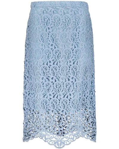 Burberry Lace Skirt - Blue