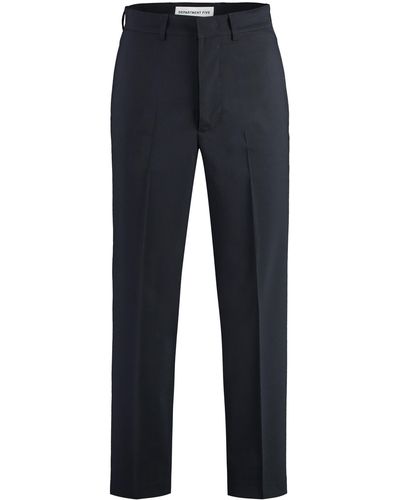 Department 5 E-Motion Wool Blend Trousers - Blue