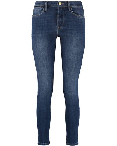 FRAME High-rise Skinny-fit Jeans - Blue
