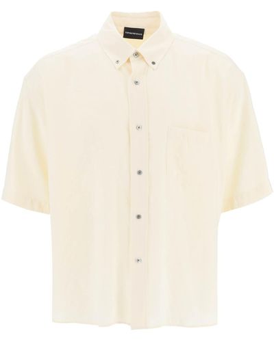 Emporio Armani Classic Short-sleeve Shirt - Natural