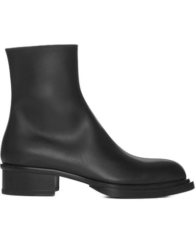 Alexander McQueen Stack Chunky-sole Leather Ankle Boots - Black