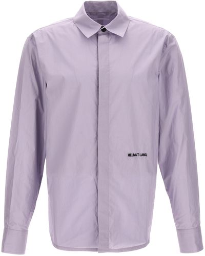Helmut Lang Embroidered Logo Shirt Shirt, Blouse - Purple