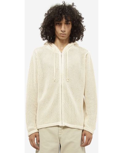 Stussy Mesh Zip Knitwear - Natural