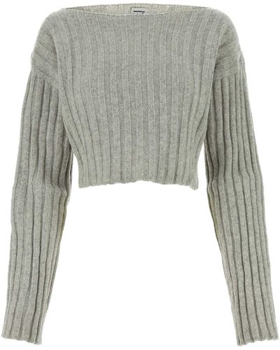 Baserange Melange Wool Blend Sweater - Gray