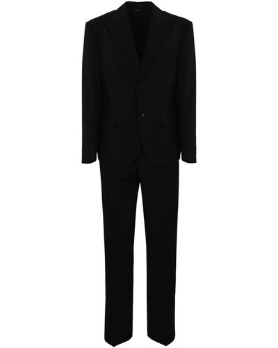 Daniele Alessandrini Oversized Single-Breasted Suit - Black