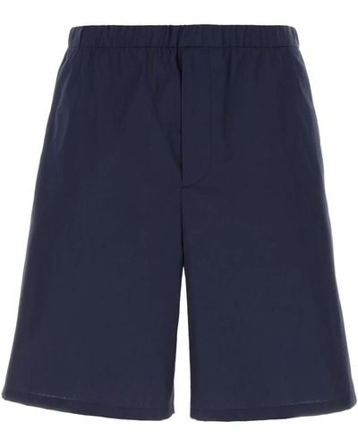 Prada Cotton Bermuda Shorts - Blue