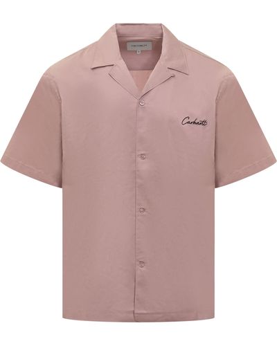 Carhartt Shirt With Logo - Pink