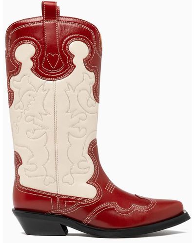 Red Ganni Boots for Women | Lyst