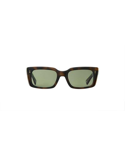 Garrett Leight Gl 3030 Sun Spotted Shell Sunglasses - Green
