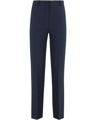 Hebe Studio The Classic Smoking Pant Cady - Blue
