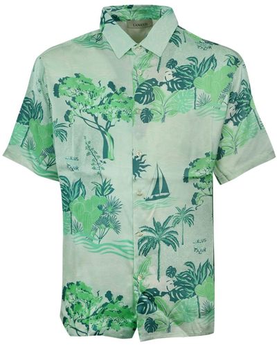 Laneus Short-sleeved Shirt With Print - Green