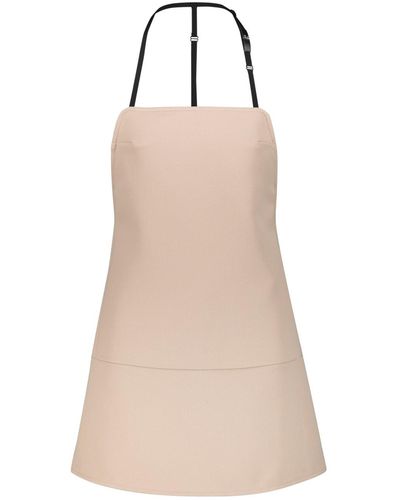 Courreges Backless Twill Dress Clothing - Natural