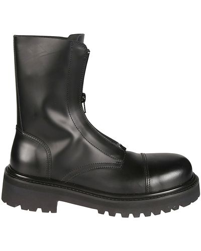Vetements Zip-up Combat Boots - Black