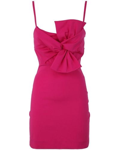 P.A.R.O.S.H. Mini Dress: Viscose - Pink