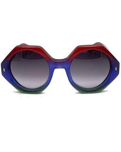 Jacques Marie Mage Pennylane Circular Frame Sunglasses - Blue