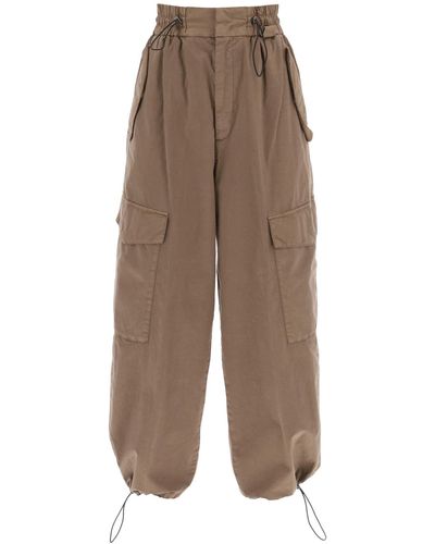 Closed Nyack Cargo Trousers In Technical Cotton - Brown
