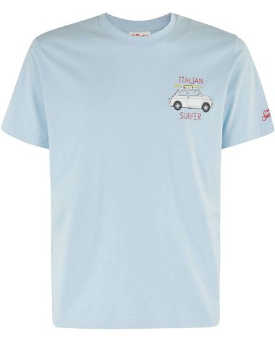 Mc2 Saint Barth Cotton Classic T Shirt - Blue