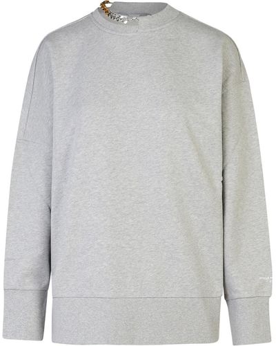 Stella McCartney Chain Detailed Crewneck Sweatshirt - Grey