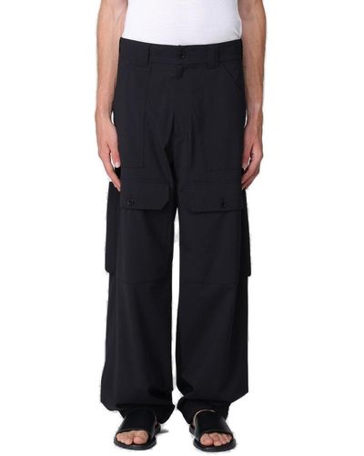 MSGM High Waist Pocket Detailed Pants - Black