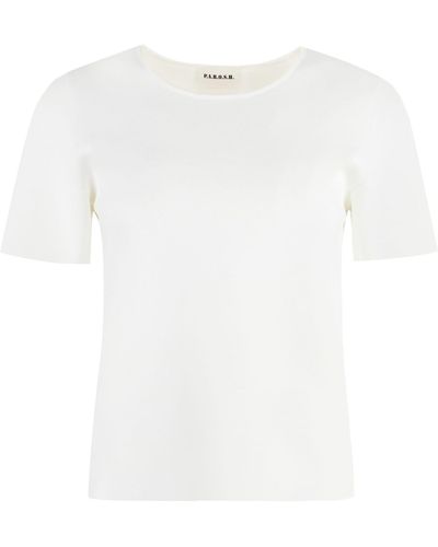P.A.R.O.S.H. Knitted T-Shirt - White