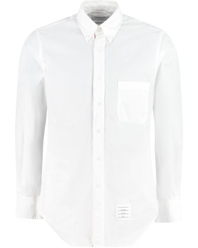 Thom Browne Cotton Button-down Shirt - White