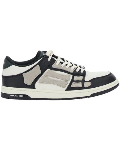 Amiri And Low Top Trainers With Panels - White