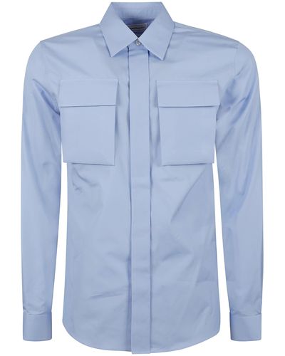 Alexander McQueen High Chest Pocket Shirt - Blue
