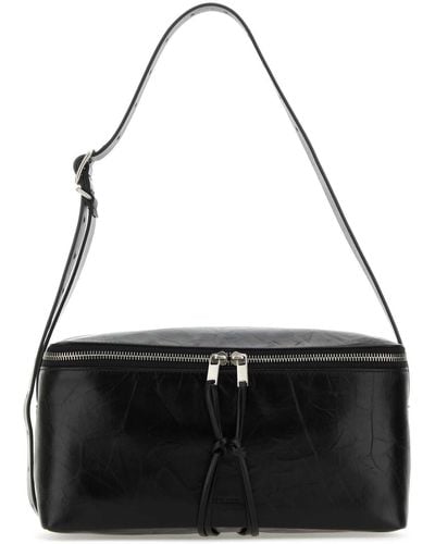 Jil Sander Black Leather Medium Shoulder Bag