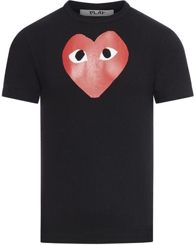 Comme des Garçons Play Heart Cotton T-shirt - Black