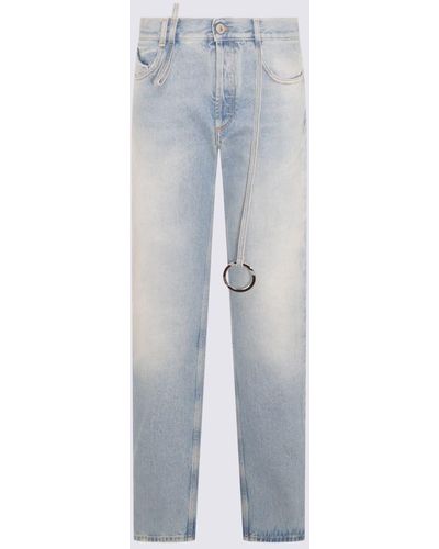 The Attico Sky Cotton Denim Jeans - Blue