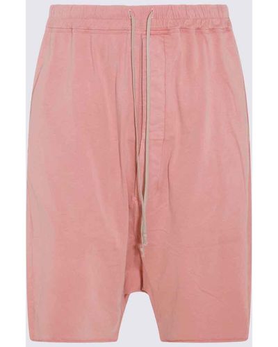Rick Owens Cotton Shorts - Pink